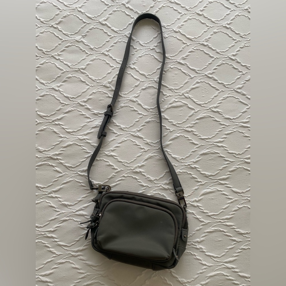 Sole And Selene - Dark Grey Nylon Crossbody Satchel Bag